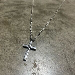 Number (N)ine Inspired Silver Cross Necklace